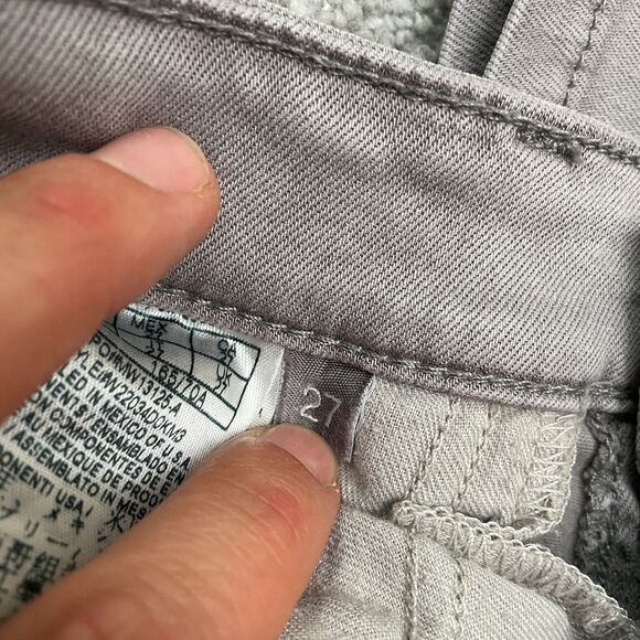 Guess Power Skinny Denim Jeans Womens 27 Gray Low Rise Stretch Casual 26x28 - Picture 11 of 16